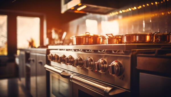 Cocina industrial de acero inoxidable